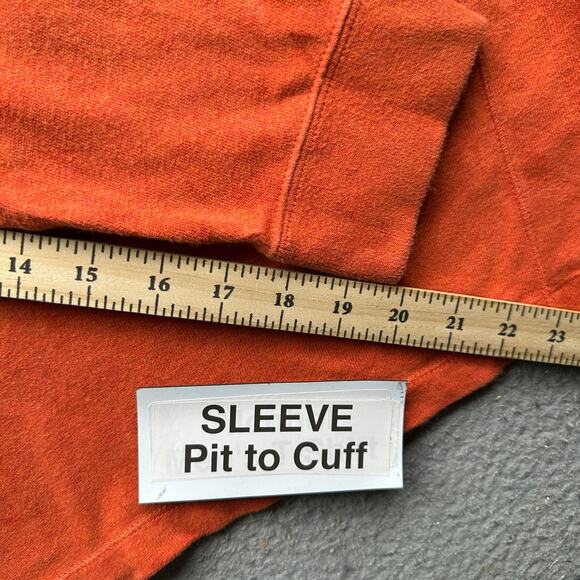 Polo by Ralph Lauren 1/4 Zip Orange Pullover Sweater Men XL Ribbed Pony Logo Red - Picture 3 of 10